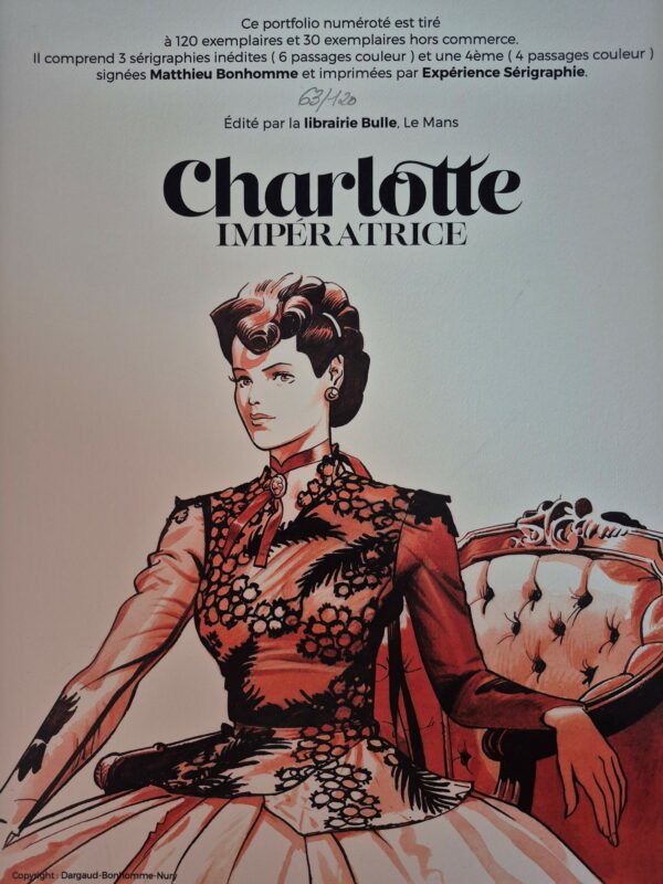 Charlotte Impératrice, porfolio sérigraphies signé Bonhomme – Image 2