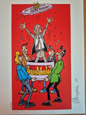 Ex-libris anniversaire Metal Hurlant signé Margerin