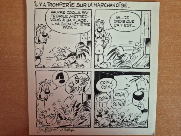 Gai-Luron poche n°3 TL signé Dufranne avec planche originale – Image 2