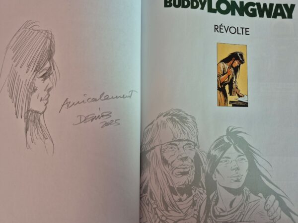 Buddy Longway, Révolte, PE dédicacé par DERIB avec ex-libris – Image 2