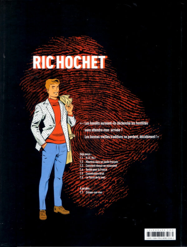 Ric Hochet 6, le tiercé de la mort PE avec ex-libris signé TIBET – Image 5