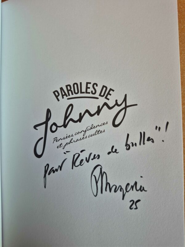 Paroles de Johnny, livre dédicacé par Margerin – Image 2