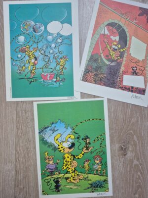 3 ex-libris signés par Batem, Marsupilami