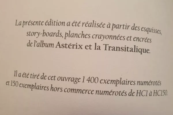 Asterix et la Transitalique, coffret TL avec 10 ex-libris signés – Image 3