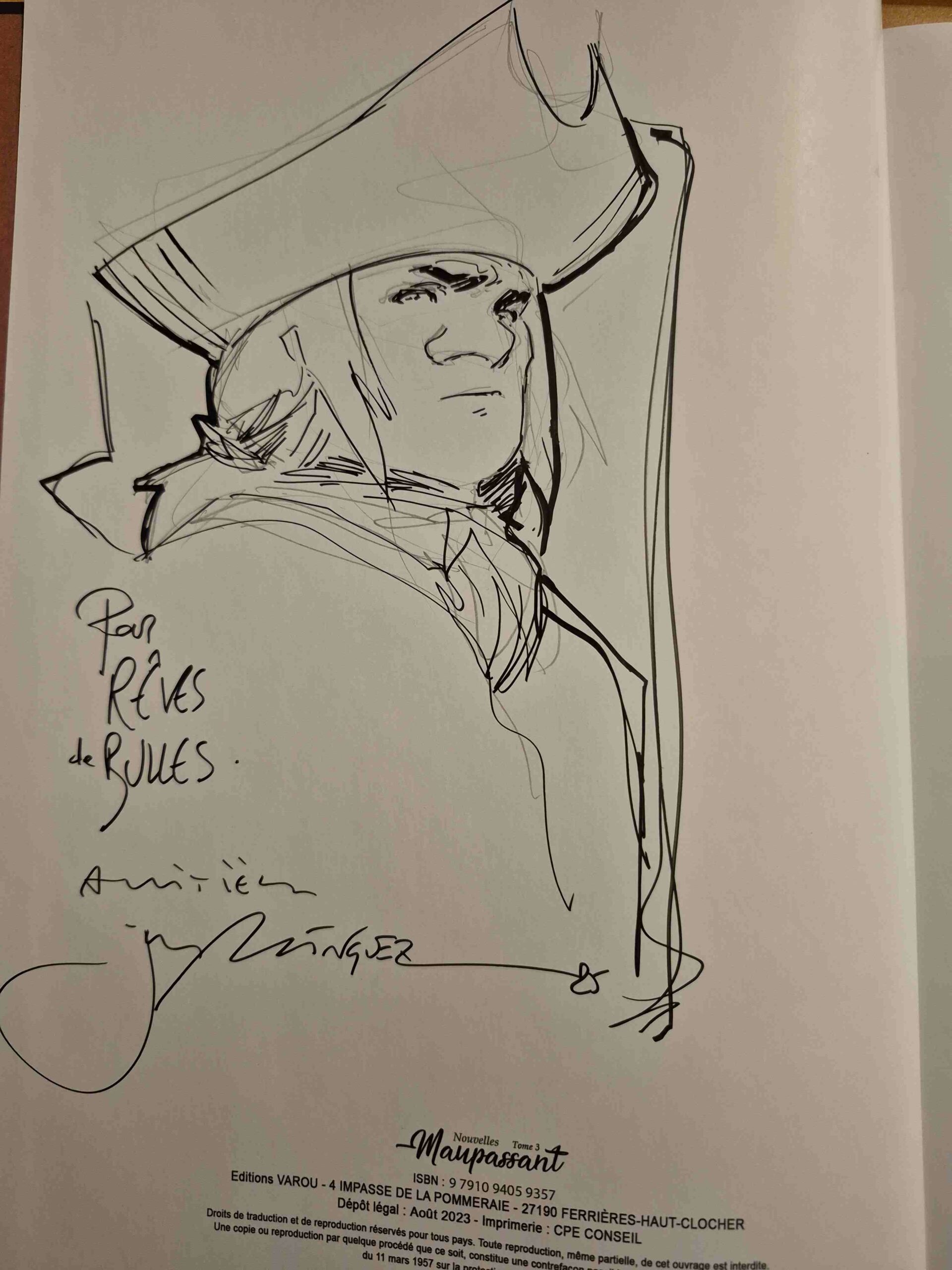 Maupassant, Nouvelles t. 3 dédicacé par Minguez – Image 2