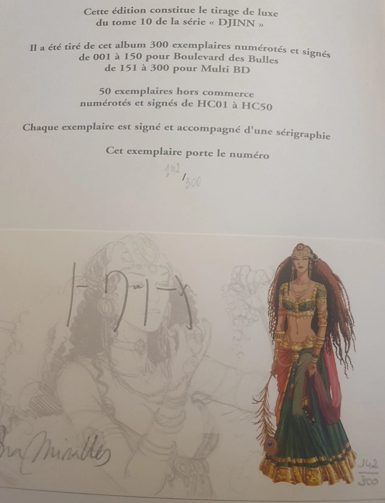 Djinn TL T.10, numéroté et signé Mirallès avec 1 sérigraphie – Image 2