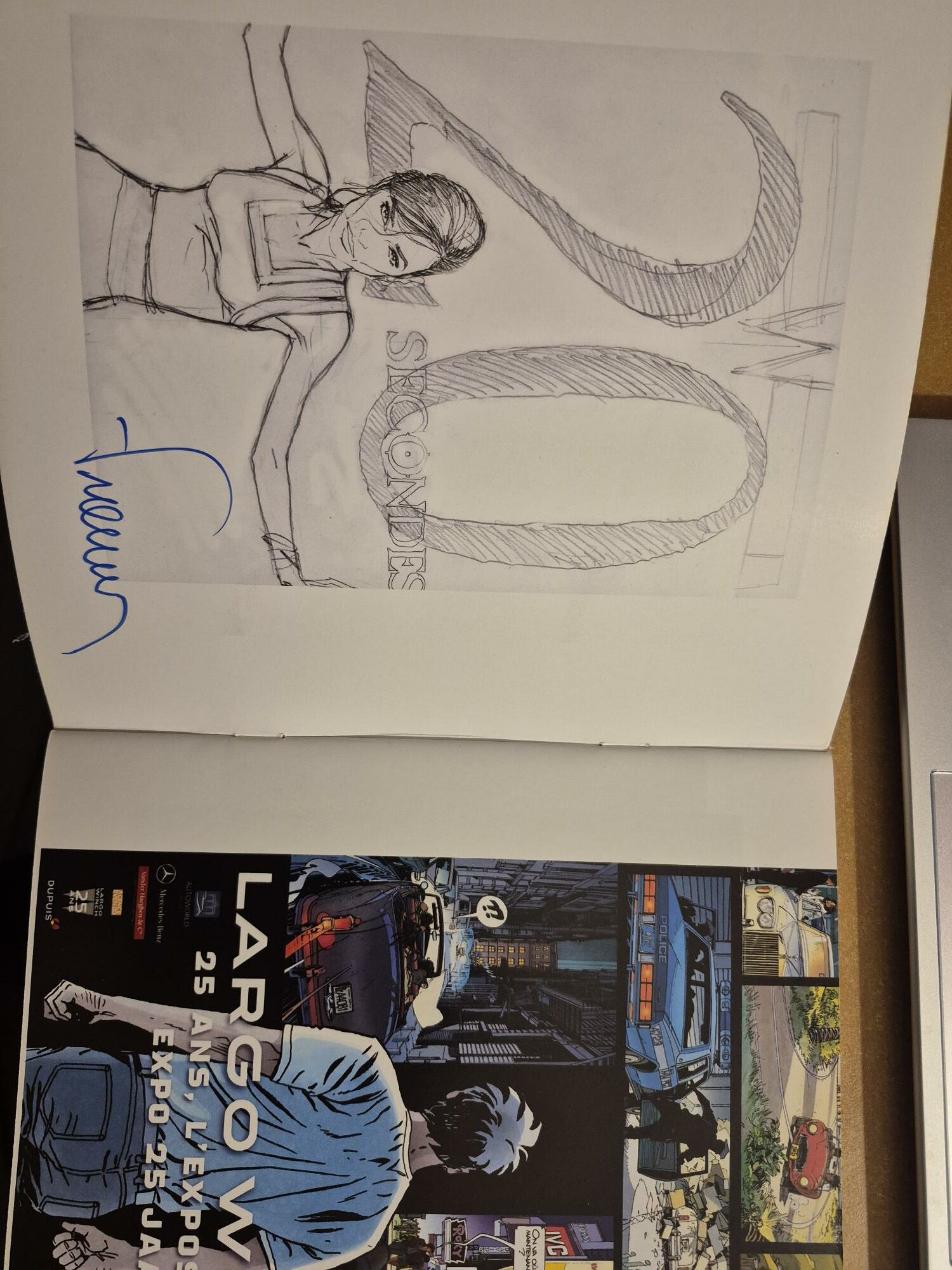 Largo Winch images en marge + catalogue signé + bleu signé – Image 3