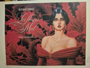 Les fleurs du Mal, ex-libris numéroté et signé Ledroit