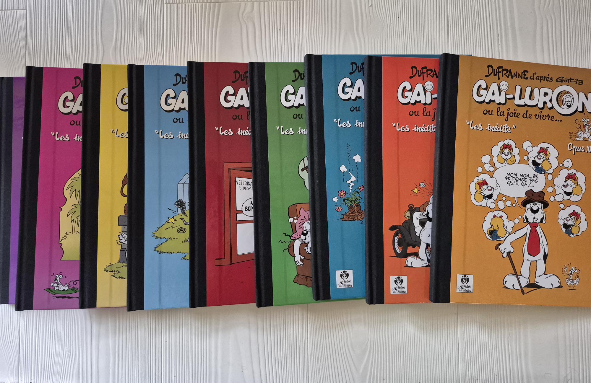 Lot 9 tomes TL Gai-Luron Opus 1 à 9 dédicacés Dufranne