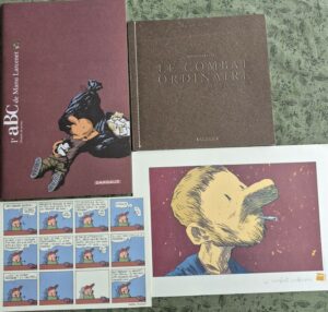 Lot Larcenet 2 dossiers presse et 2 ex-libris
