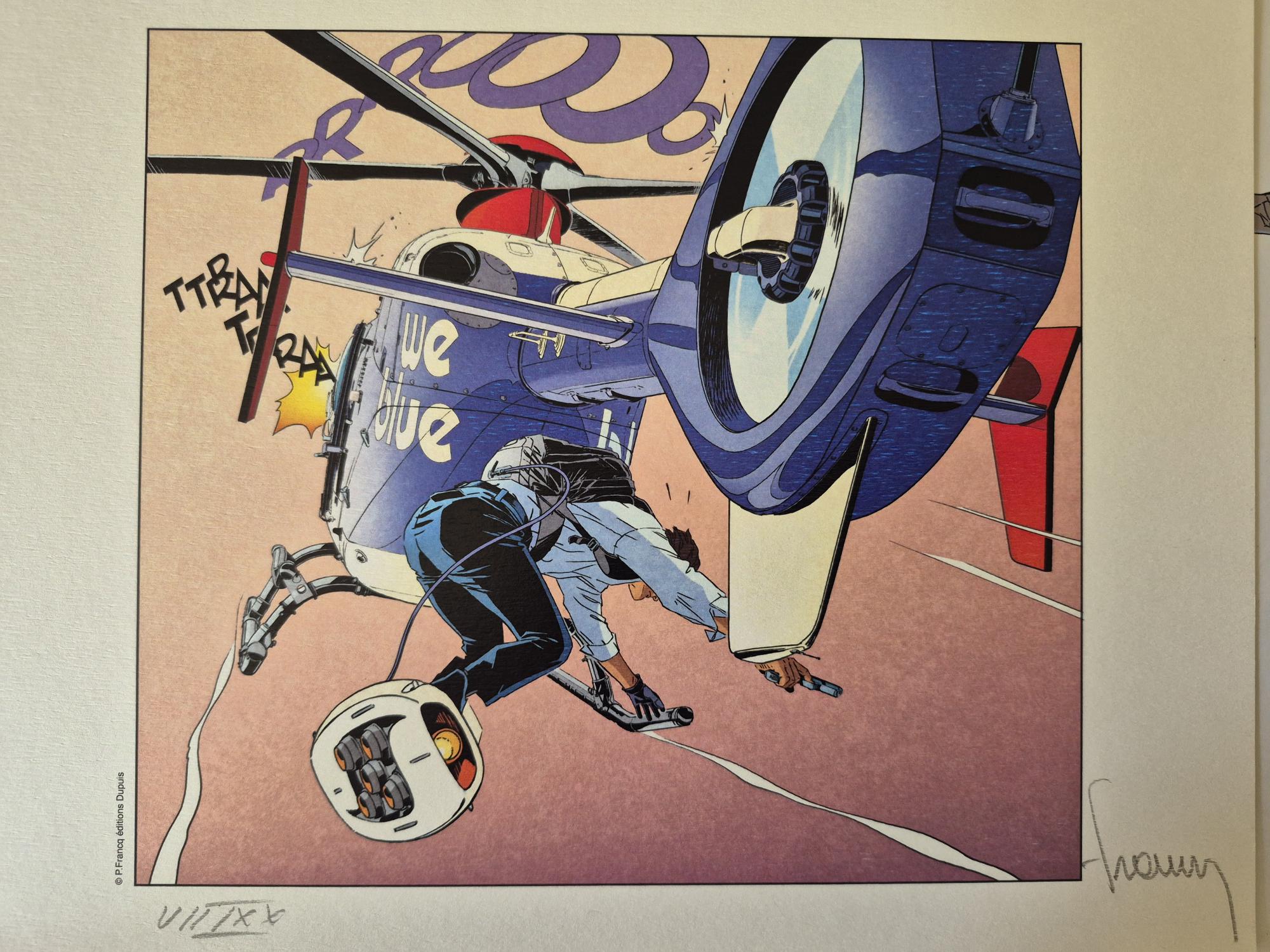 Largo Winch, Chassé-croisé TL avec ex-libris signé Francq – Image 2