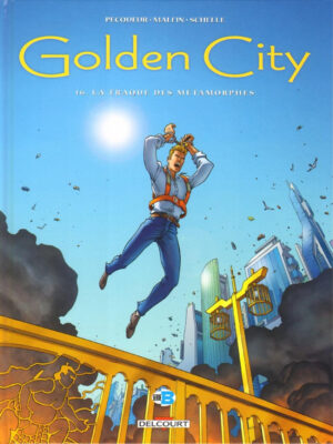Golden City t 16 dédicacé par Malfin + bleu + 2 ex-libris