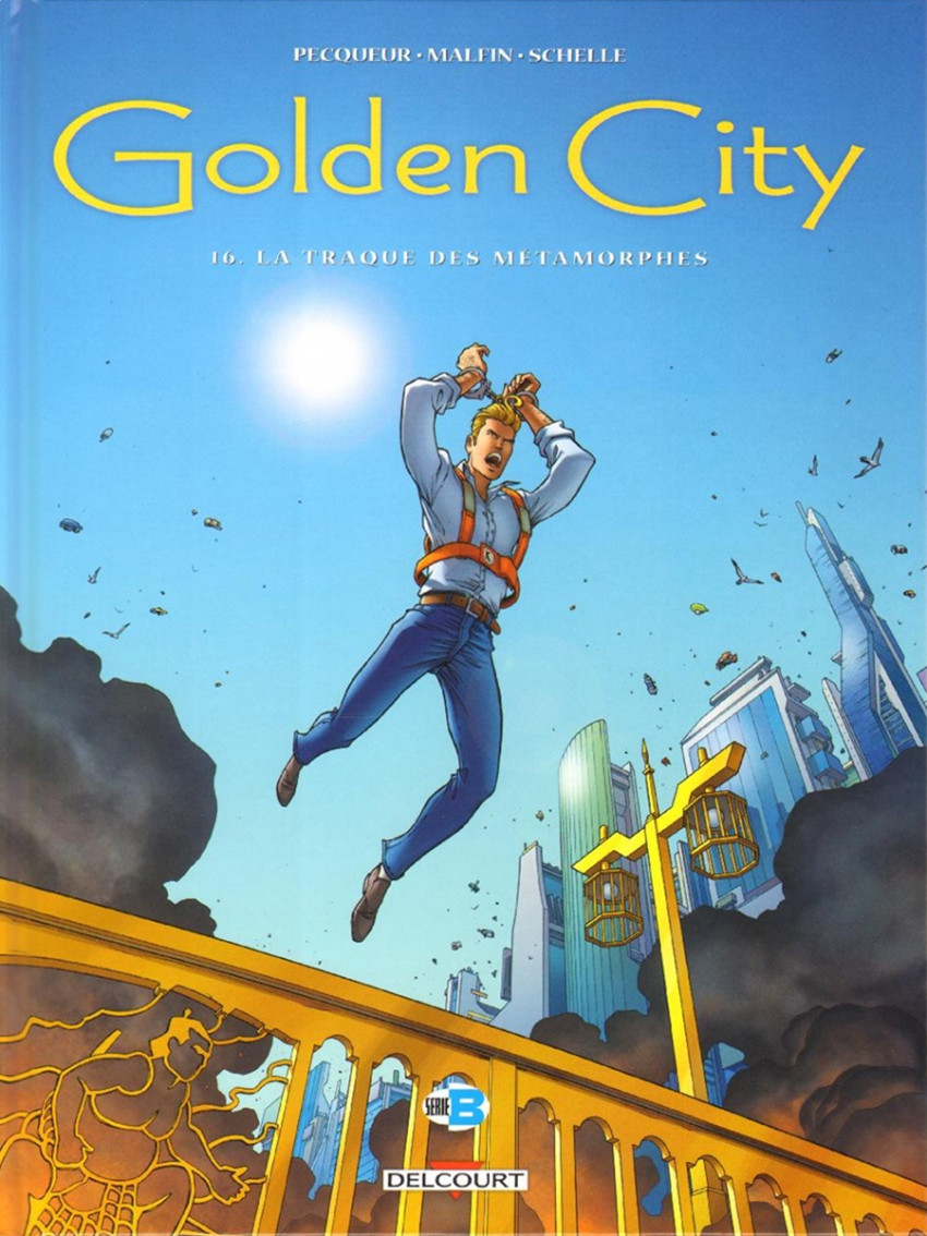 Golden City t 16 dédicacé par Malfin + bleu + 2 ex-libris
