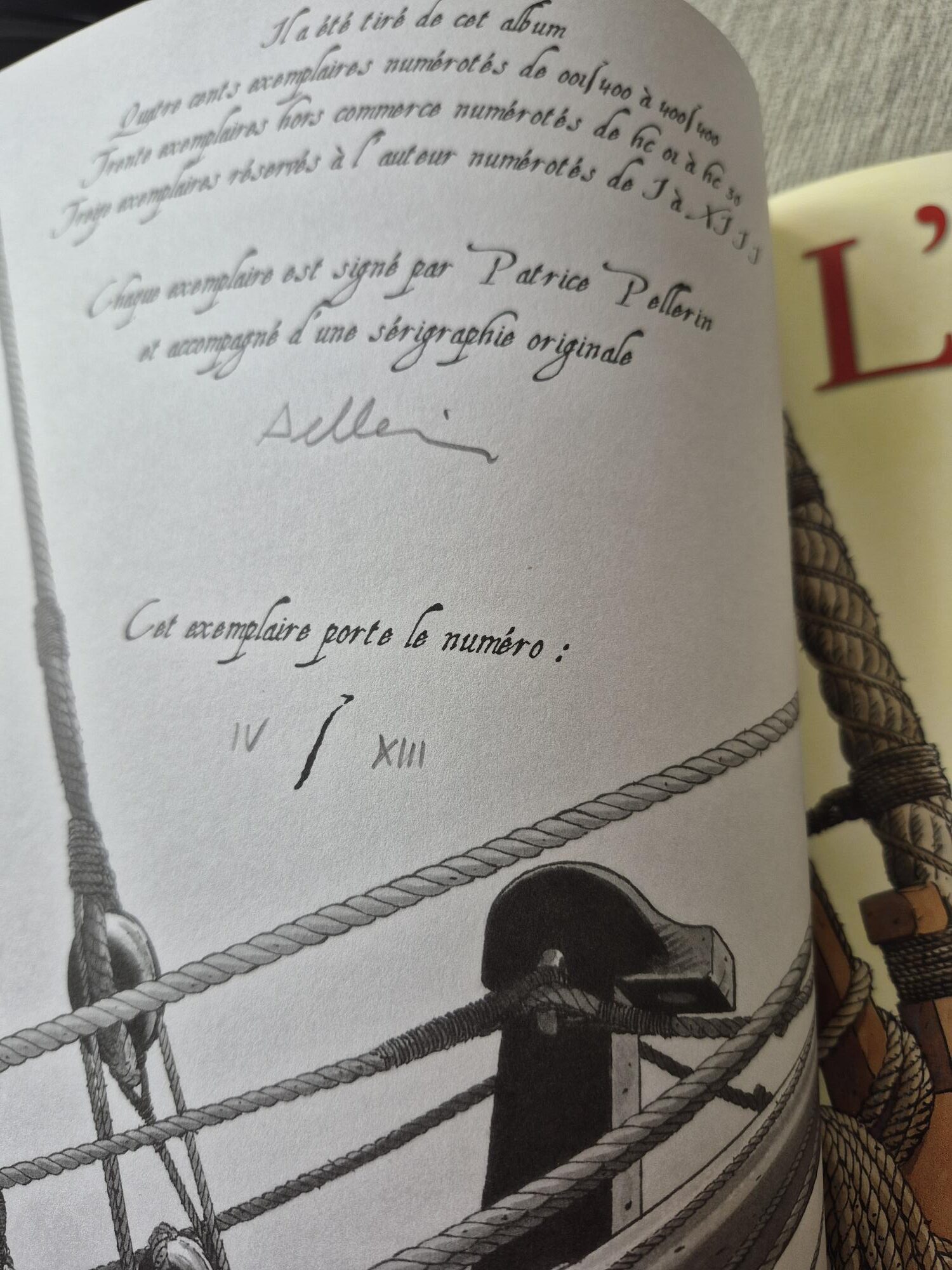 L'Epervier Corsaire du Roy, TT numéroté signé dédicacé Pellerin – Image 4