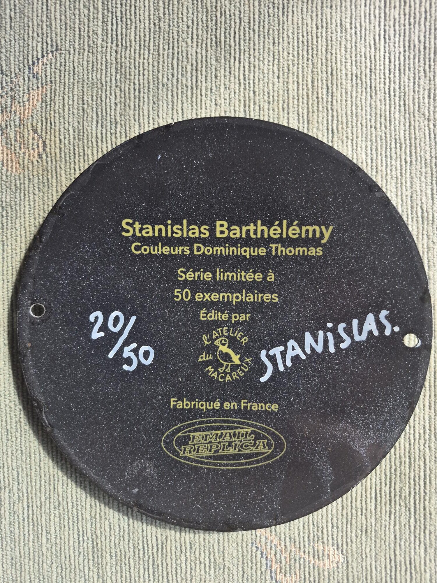 Plaque émaillée La sirène et le marin num et signée Stanislas – Image 2